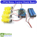 L293D Motor Drive Shield dual for arduino Duemilanove, Motor drive expansion board motor control shield by Electrica. 