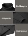 Mens Jumpers Turtle Neck Sweater Ribbed Knitted Jumpers Roll Neck Jumper Long Sleeve Sweaters Lightweight Knitwear Business Work Pullover. 