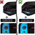 Daydayup Switch Carrying Case Compatible with Nintendo Switch/Switch OLED, with 20 Games Cartridges Protective Hard Shell Travel Carrying Case Pouch for Console & Accessories, Black. 