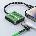 Plextone GS1 iPhone Lightning Splitter Adapter to 3.5mm Converter with PD 18W Fast Charge. 