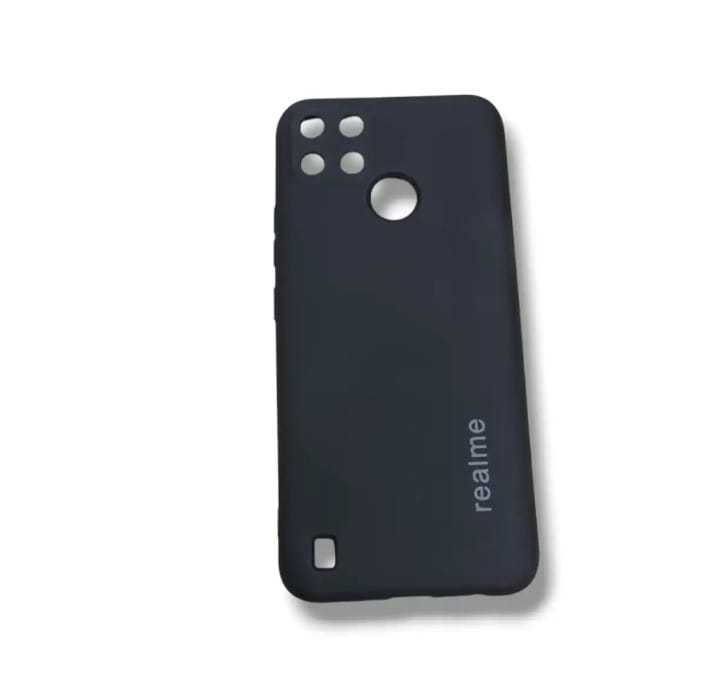 QAGS Realme_ C21Y / Realme_ C25Y Carbon Fiber Brush Texture Anti shock Drop Resistance Armored Silicon Tpu Case Back Cover Antishock