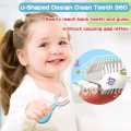 baby U Shape Silicon Toothbrush for kids, Portable Hand-Held Shaped Infant Soft Bristle 360 Degrees Mouthpiece tooth brush for toddlers. 