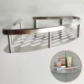 Single Layer Aluminium Bathroom Corner Rack. 