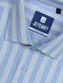 Light Blue Striped Formal Shirt. 