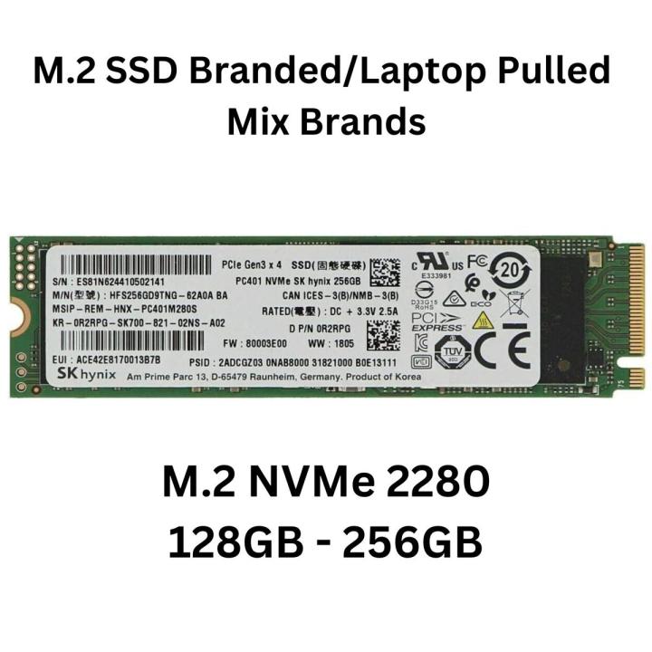 M.2 NVMe 128GB 256GB 512GB Mix Brands M2 PCIe NVMe SSD