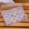 Migeet Empty Contact Box Container Storage Lenses 12 Grids Transparent Clear Case Compartment Holder. 
