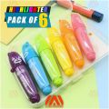 Mini Highlighter Markers Colorful, 6Color/Set Highlighter Pens, Fluorescent Highlighter Hand Account Drawing Pen Child Gift Office Supplies. 