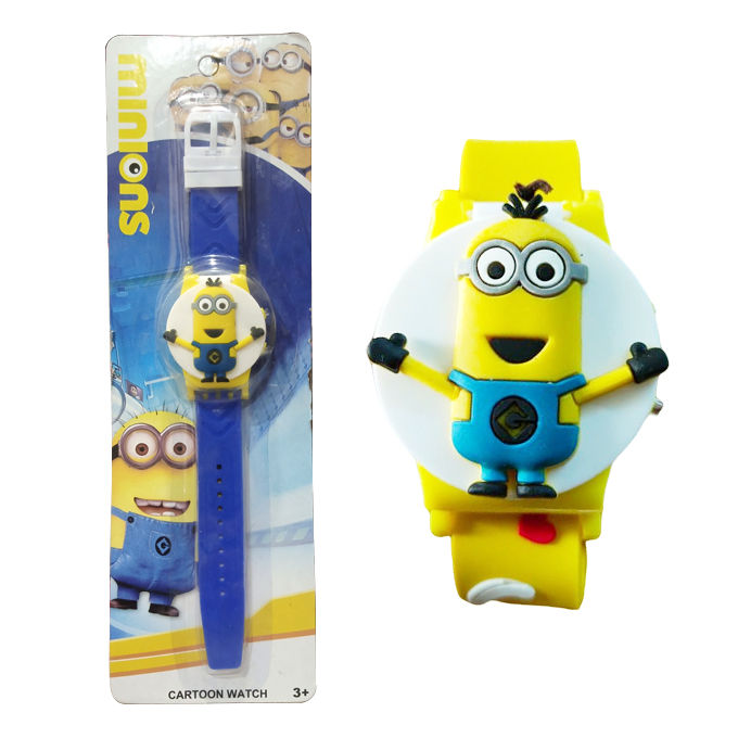 Cartoon Character Minion Wrist Watch For Kids - Suitable For 3+ Ages Child - Yellow