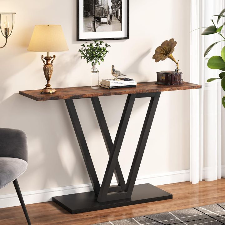 Eye Catching Industrial Style Console Table for Living Room