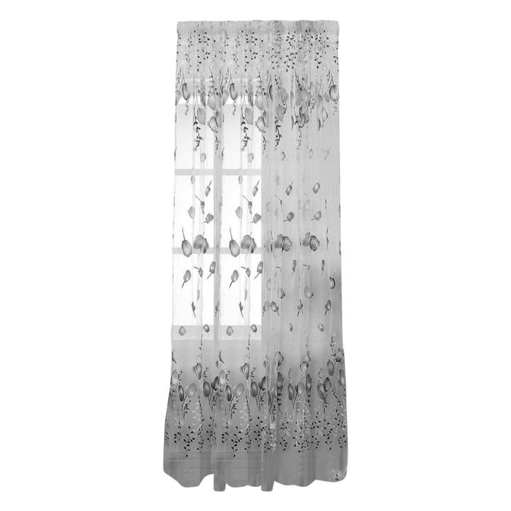 Sheer Curtain Washable Breathable Transparent Door Drape