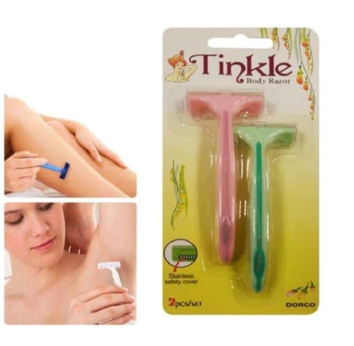 Twinkle Ravors Pack of 2 Tinkle Razors for Women – Foldable Stainless Steel Facial ...