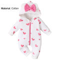 Baby Jumpsuit Breathable Newborn Love Heart Print Warm Romper Infant Pajamas. 