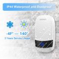 DAZAKA Doorbell Touch Wireless Cordless Plug in Battery Operated IP44 300m Range Wall Plug-in 36 Chimes 5-Level Volume (1 Receiver 1 Push). 