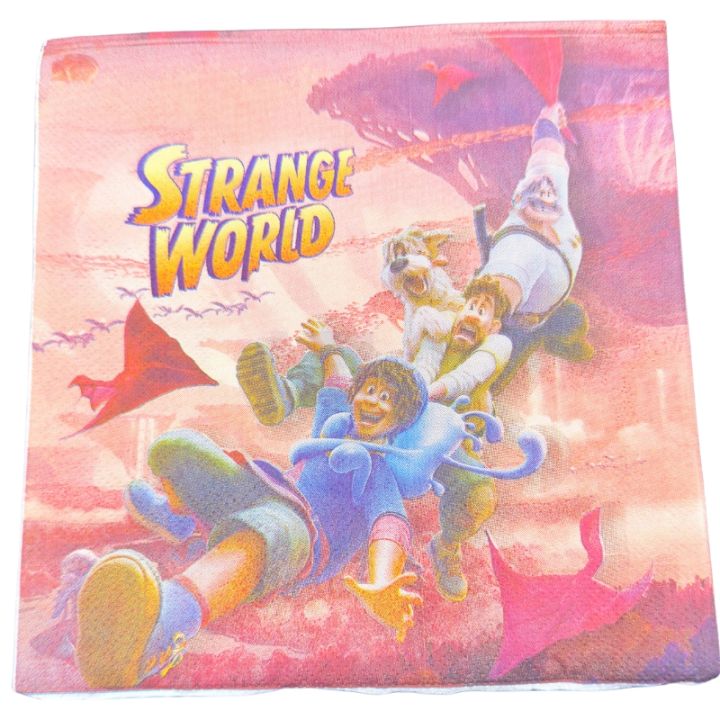 Strange World - 6.5 Inch x 6.5 Inch - Tissue Paper - Multicolors - Unisex - Pack Of 20