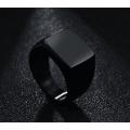 Original - Black Titanium Punk Ring For Men. 