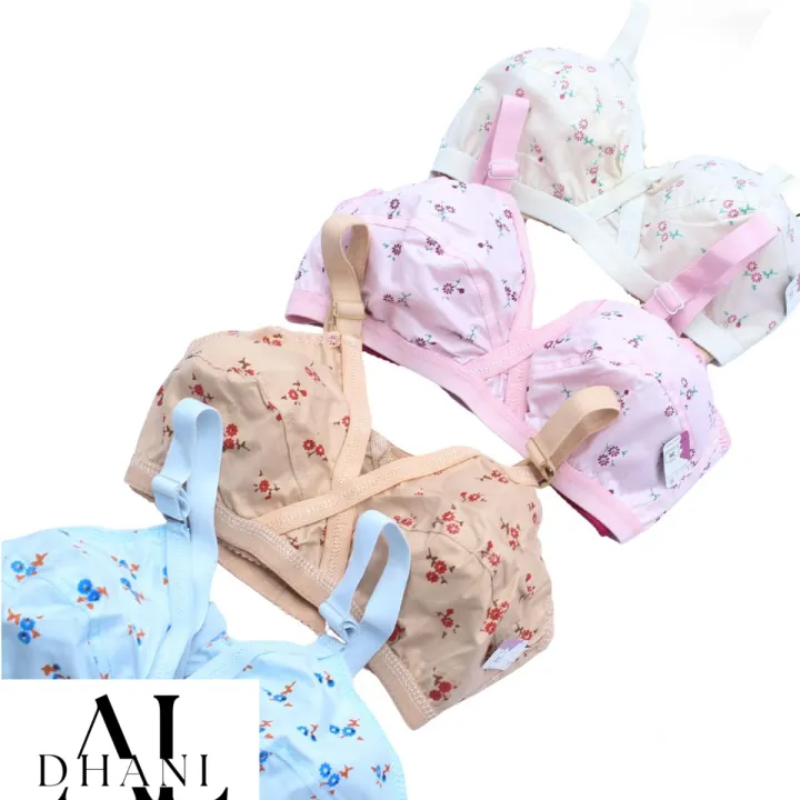 Pack%20of%204%20colour%20Cotton%20Printed%20Bra%20%20Cotton%20Brazzer%20Women's%20Cotton%20Floral%20Print%20Bralette%20-%20Comfort%20Fit%20Undergarment%20-%20Image%203