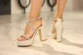 Women Fashion Block Heel, Pearl Shoes, Bridal Ivory Shoes, High Heels, Cream Low Heel, Wedding Shoes, Beige. 