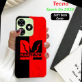 Tecno Spark Go 2024 Back Cover Red - Markhor Soft Case. 