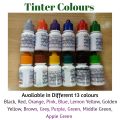 Pack of 6 Tinter colours, best For Choona (lime), Chalk, Emulsion( distember) Tiles etc. 