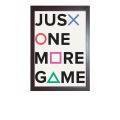 Just One More Game Please Gaming frame Glass front with FREE PRINT, Gaming Poster Picture Frame - Gaming Picture Frame for Wall Decoration Wall Art Hanging Home Decoration Picture Gallery for Boy's room. 