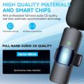 K9 Wireless Lavalier Microphone with USB Type C and iOS Connector Plug and Play Noise Reduction for Vlogging and Live Recording. 