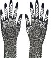 Mehndi Stickers, mehandi stencils for most beautiful girls hands pair. 