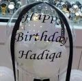 Bobo transparent 24 inches balloon, (personalized name)  with happy birthday, happy anniversary, happy mothers day, fathers day,  sticker. 