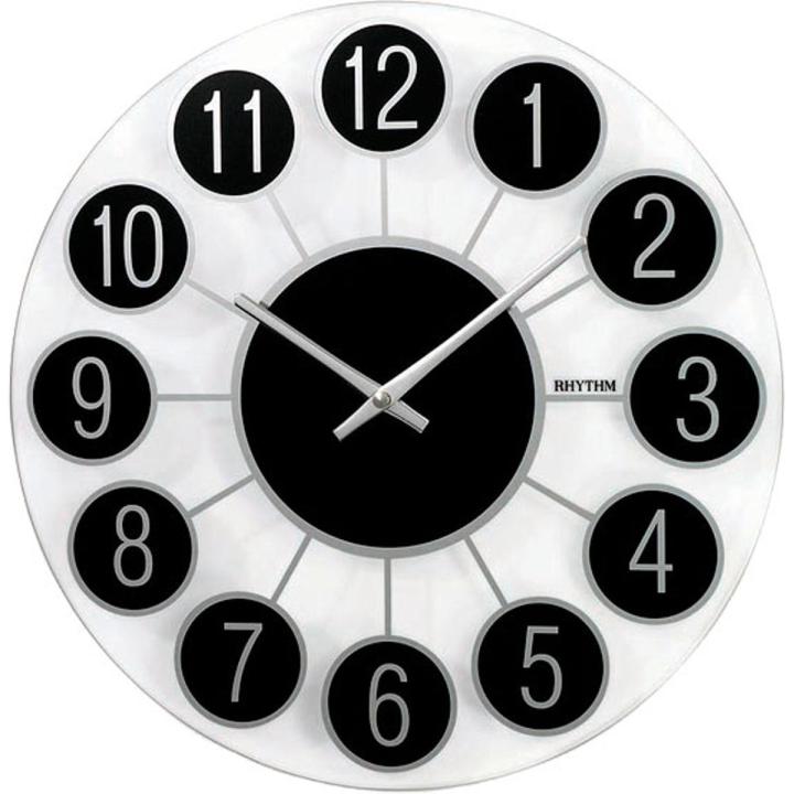 Rhythm (Japan) Glass Frame, Mirror Finish Value Added Wall Clock