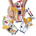 Melamine Kids Plate Section Multicolor with attractive Prints for Boys and Girls| Food Serving. 