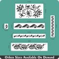 Pack of 6 indian inlay Stencils For Furniture wall Painting Art DIY Home Decor, Album Crafts and Canvas ID 460. 