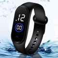 Digital Touch LED M4 Sports Kids Watch, Waterproof, Silicon Strap, Adjustable, Stylish Smart Band for Boys and Girls. 