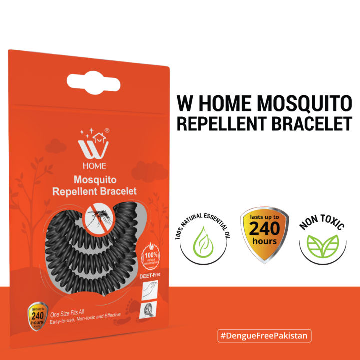 WBM Mosquito Repellent Bracelet (Black Color) - 3Pcs | Baby Mosquito Repellent