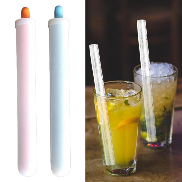 Iced Straw Mold Silicone Ice Straw Maker Reusable Mold Bpa Free Diy Kitchen Bar Supplies
