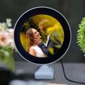 Magic Mirror Photo Frame with round LED for wall, bedroom, wall set Imported Quality. 