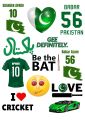 Cricket stickers for laptop, mobile back, notebook, diaries, watterbottle etc Pack of 12, 3 x 2 inch stickers. 