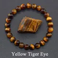 ZEBF-Original Reiki Blue Apatite Beads Bracelet Men Women Natural Lapis Lazuli Amethyst Yellow Tiger Eye Stone Beads Bracelet Jewelry. 