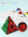 Pyramid Cube Roxenda 3x3x3 Pyramid Speed Cube Triangle Magic Cube Puzzle Multi Color Sticker less. 