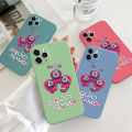 Hontinga for Samsung Galaxy S9 Plus Case Cute Cartoon Cute Squid Game Character Phone Cover Square Liquid Silicone Shockproof Protective Cases. 
