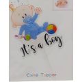 ITS A BOY CAKE TOPPER - WELCOME BABY PARTY CAKE TOPPER - BABY BOY CAKE TOPPER FOR CAKE DECORATION. 