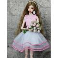 Pink lace dress / ballet dress skirt 30cm doll clothing summer wear outfit For 1/6 Xinyi FR ST mengfan Barbie Doll clothes. 