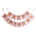 Pink Happy Birthday Banner Bunting Garland Banners For Birthday Party. 