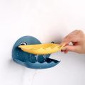 Whale Shape Soap Box Bathroom Drain Soap Holder Rack Self-Adhesive Wall Mounted Soap Tray Plate Bathroom Supplies Bathroom Gadge. 