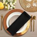 Soft Durable Pure Cotton Dinner Napkin Dining Table Napkins Black Multipurpose Rumal 18 by 18 Inch. 
