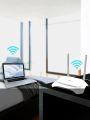 Tp Link WiFi Router Wireless LAN Modem 300Mbps TL-WR840N Ethernet 4 in 1 Booster Range Extender Bridge Access Point Signal Repeatr High Speed Super Fast LAN Cable 2 5dbi Antennas Original Smart LED Mobile Laptop PC. 