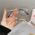 Vintage New Oval Metal Frame Glasses Women Fashion Optical Myopia Blocking Eyewear Popular Reading Anti-blue Light Eyeglasses. 