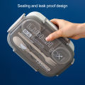 Compartmented Lunch Box Stackable Bento Box Lunch Container Dishwasher Safe Modern Design 2 Compartments for Southeast Asian Buyers Healthy Portion Lunch Box. 
