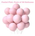65 pc Pastel Pink Birthday balloon Decoration Kit Pink Gold Balloons Combo with Birthday Banner, balloon Arch stirp, Glue Dot, Balloon Pump for girls Birthday Decorations. 