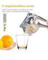 Manual Fruit Press, Hand Press Juicer, Fruit Juicer Machine, Manual Squeeze Juice Extractor Maker, Manual Fruit Juicer, Stainless Steel Orange Lemon Water Melon Pomegranate Juicer, Grapefruit Press Juicer Extractor Tool By E-Magasin. 