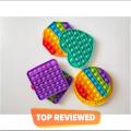 Bubble fidget toy popit multicolor best for kids pop it silicone sound squeeze unbreakable activity for kids.. 