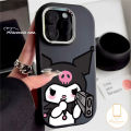 MissConnie Cartoon Sweet Kuromi Phone Case Compatible for IPhone 15 11 14 13 12 Pro Max 7Plus XS Max 8 7 Plus XR X Funny Cool Lovely Sanrio Kuromi Electroplate Plating Metal Lens Soft Cover. 